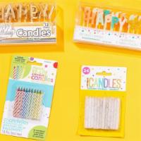 Birthday Candles · Candle pack options: White with Glitter, Multicolor Re-Lite, Blue, Pink, Gold HBD,.
sold per...
