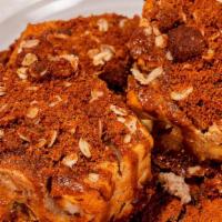 Dutch  Apple Scones · Made with fresh apples and a blend of spices then topped with caramel and a delicious crumble.