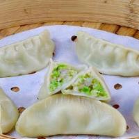 Zucchini Shrimp Dumplings (6) 青瓜鲜虾蒸饺 · Add a fresh taste to your favorite shrimp dumplings, they are savory and juicy to a whole an...