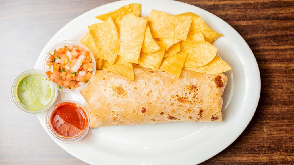 Super Burrito · Any meat, beans, rice, cheese, guacamole, sour cream, and salsa.