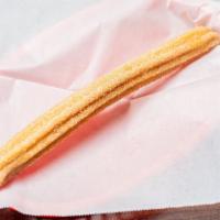 Churros · Deep fried pastry strips, rolled in sugar and cinnamon.