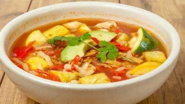 HOUSE-MADE TORTILLA SOUP · Our original recipe made fresh every day! Chicken broth, tender chicken, garden-fresh vegetables, jack cheese and fresh avocado.