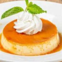 HOME-STYLE FLAN · A traditional house-made favorite. Rich vanilla custard topped with decadent golden caramel ...