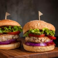 Turkey Burger · ⅓  lb seasoned ground white turkey breast with roasted red pepper mayo, lettuce, tomato, and...
