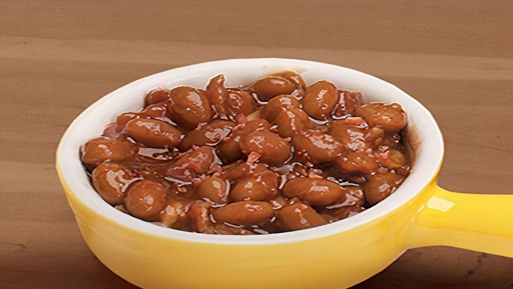 BBQ Beans with Ham · 32oz feeds approx. 6-8 People.