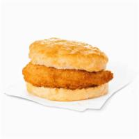 Chick-Fil-A® Chicken Biscuit · A breakfast portion of our famous boneless breast of chicken, seasoned to perfection, hand-b...