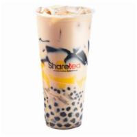Golden Retriever · Milktea with big pearl, mini pearl, pudding, lychee jelly and herb jelly