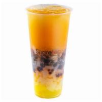 German Shepherd · Grapefruit Green topped with big pearl, mini pearl, aiyu jelly, aloe vera and lychee jelly