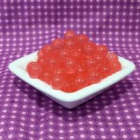 Strawberry bursting · Mini bursting popping boba, filled with strawberry juice flavors.