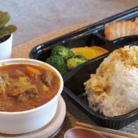 M5-Curry Beef Stew Rice · Delicious Beef Stew with Creamy Curry Sauce with Slow Cooked Potatoes and Onions. Makes for ...