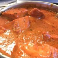 Chicken Tikka Masala · Widely popular dish, this recipe consists of broiled boneless cubes of chicken breast cooked...