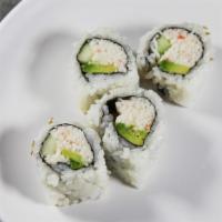 California Roll · Eight pieces. Avocado with crabmeat.