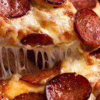 Pepperoni Pizza · Classic pepperoni pizza. Only large size.
