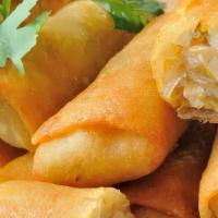 Spring Rolls (6) · Snack on this crunchy and appetizing vegetarian egg rolls!