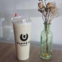 White Grape Oolong Milk Tea · Natural dried white grape brew-in with organic oolong tea.