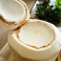 Fresh Coconut Pudding · Made with fresh coconut juice, no artificial flavor added.