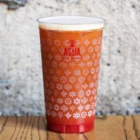 Strawberry Black Tea · Shaken house blend Assam black tea (strong and full bodied) flavored with a juicy, sweet, sl...
