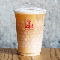 Milk Tea · Shaken house blend tea of your choice with whole milk. Lightly sweetened.