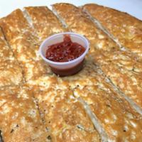 Bread Sticks · Plain pizza bread, lightly garlic-buttered and sprinkle with parmesan cheese and Italian her...