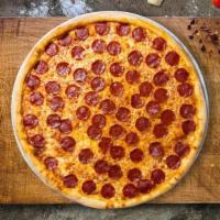 Proper Pepperoni Pizza · Pepperoni and mozzarella cheese baked on a hand-tossed dough.