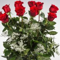 Dozen Long Stemmed Roses With Baby's Breath By BloomNation™ · These dozen red roses with baby's breath are classic! Perfect romantic gift for Valentine's ...