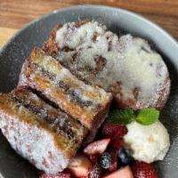 Nutella Stuffed French Toast with Mixed Berries · Nutella Stuffed French Toast drizzled with Condensed Milk. Comes with Whipped Cream and Mixe...