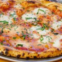 Paisan Margherita · fresh mozzarella, tomato sauce, basil