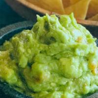 Guacamole · Avocado dip with chips and salsa. Contains onion, tomatoes, and cilantro. Unable to make mod...
