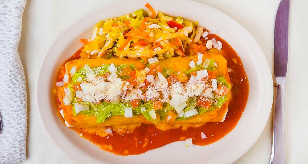 Espresso Burrito · The best of Celia’s wrapped up in one giant our tortilla with rice, beans, cheese, and your choice of beef, pork or chicken. We top it off with a spread of guacamole, onions, tomatoes, cotija cheese, and our special sauce.