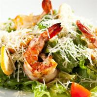 Shrimp Caesar Salad · Shrimp. crispy lettuce, cheese, and croutons served with a side of caesar dressing