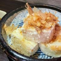 Age Dashi Tofu · Deep-fried tofu with tempura sauce, bonito flake.