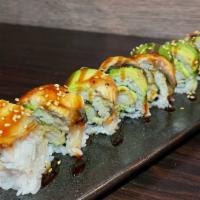 Dragon Roll · eel, avocado, and shrimp tempura.