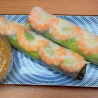 2. Shrimp Summer Roll (2) 鲜虾卷 · 2 pieces. Poached shrimp with lettuce, bean sprout, mint and vermicelli,served with peanut s...