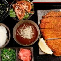 Ton Katsu · Japanese breaded pork loin cutlet served with curry sauce.