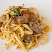 SCIALATIELLI · homemade pasta, porcini muchrooms, grana padano, rosemary, olive oil