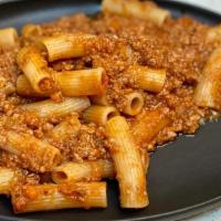 KIDS PASTA BOLOGNESE · Rigatoni pasta, meat sauce