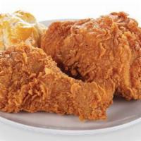 2 Pieces Chicken & 1 Biscuit Meal · Mix of 2 chicken pieces (dark, mix, or white) and 1 biscuit of choice.