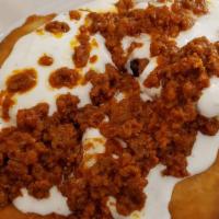 Pakawra-E-Badenjan · Slices of batter dipped eggplant with yogurt and lamb meat sauce. PLEASE IF YOU LIKE YOUR SA...
