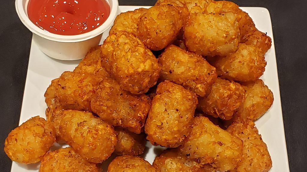 Tater Tots / Cheesy Tots · Crispy Tater Tots served plain or delicious toppings. We also offer seasoned tots like Lemon Pepper, Chili lime and more.