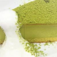Petit Matcha Cheese Cake · Baked Green Tea Cheese Cake, topped with whipped cheese cream.