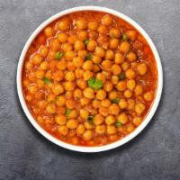 Chana All Masala · Chickpeas cooked with tomato and spices.