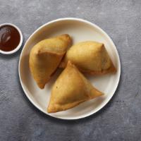 Samosa In The Summer  · Idaho potatoes mixed in a curry marinate & fried in a crispy wheat layer. Served with tamari...