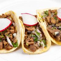 7. Mexican Taco Plate (3) · Three delicious Mexican tacos your choice of meat with rice and beans.
Now any meat of your ...
