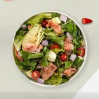 Mulan's Salad · Arcadian classic oriental vegetarian salad served with colorful cherry tomatoes, croutons, a...