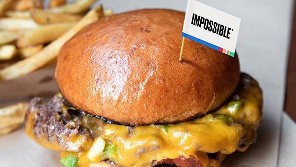 Impossible Meltburger · Our signature MeltBurger made with an Impossible™ plant-based patty that looks & tastes just like beef. Loaded with melted cheddar, jalapeño-pickle mix (not too spicy, we promise) and Melt sauce on a toasted, artisan bun.