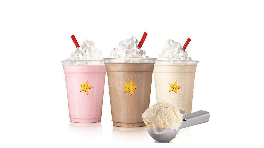 Hand-Scooped Ice-Cream Shakes™ · Creamy, hand-scooped ice cream blended with real milk and topped with Whipped Topping. Available in Oreo, Chocolate, Vanilla, or Strawberry.