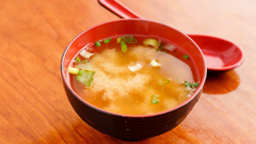 20 Oz Miso Soup · Miso & fish broth-based soup with tofu scallion.