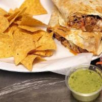 Quesadilla Suiza · Flour tortilla, cheese and choice of meat
