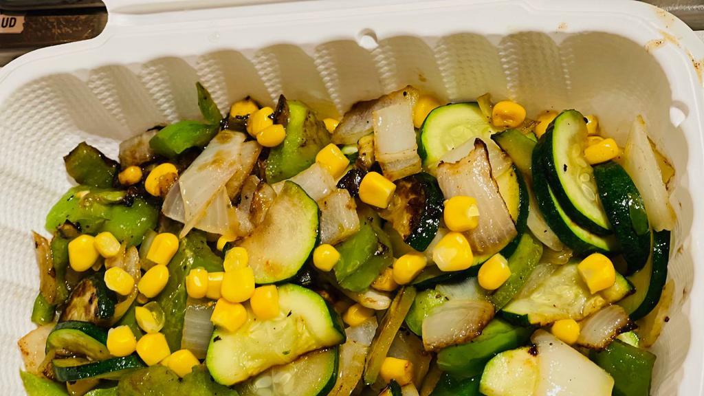Grilled Veggies · Bell peppers, onions, zucchini and corn