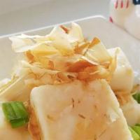 Agedashi Tofu · Crispy deep fried tofu drizled with homade lightly smoky and full of umami sauce. 										...